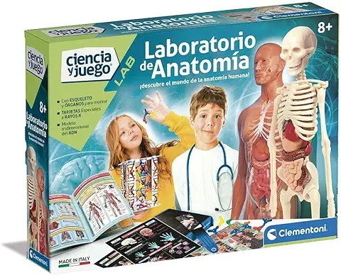 Clementoni, Laboratorio de Anatomía, Juego Educativo de Ciencias, Aprende Anatomía y Cuerpo Humano, Juguete Niños 8 Años, Juguete en Español (55485)  