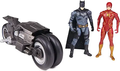 Dc Comics 4in Batcycle w 2 Figs I, Large (Spin Master 6066861)  
