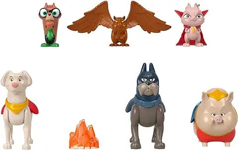 Dc Comics DC Liga de Super Mascotas Multi Super pack Figuras de Juguete (Mattel HGL00)  