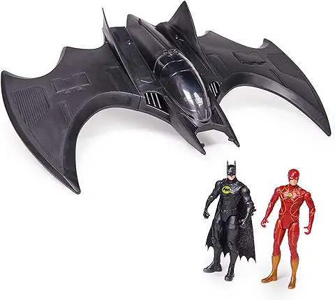 DC Comics, The Flash Ultimate Batwing Set The Flash y Batman Figuras de Acción, Juego de 4 Pulgadas para Niños y Niñas de 3 Años en Adelante  