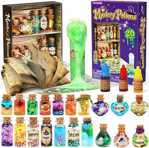 DECOHOME Kit de Pociones de Misteriosas para Niños, 20 Botellas de Poción Mágica, Juguetes Creativos para Navidad y Cumpleaños para Niños y Niñas de 6 7 8 9 10+ Años  