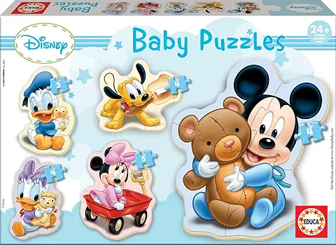 Educa - Baby Mickey Mouse 5 Puzzles Progresivos de 3 a 5 Piezas Puzzle Infantil para Bebés 2 Años 24 Meses Puzzle de Disney Infantil (13813)  