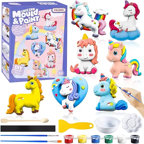 FAMKEEP Unicorn Toy Girl Painting Kit, Unicornios, Kids Gift Painting Crafts, para Niñas de 3 a 12 Años，Juegos Niños 4-10 Años Regalos Cumpleaños  