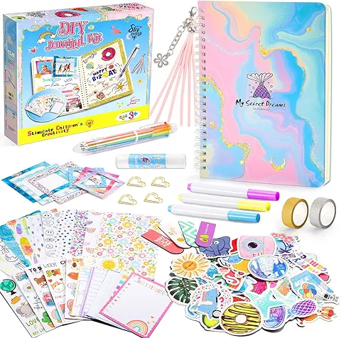 HappyKidsClub Scrapbooking Materiales Kit, Regalo de Diario Secreto de Bricolaje para Niñas Adolescentes  