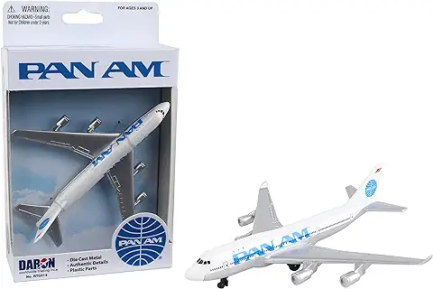 Herpa 86RT-0314 - Pan Am Airplane, Boeing 747, Modelo de Avión, Piloto, Modelo en Miniatura, Modelo Escala, Coleccionable, Juguete, Metal, Plástico, Multicolor - Escala 1:500  