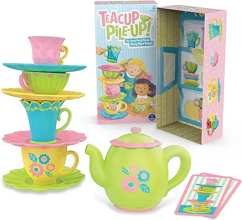 Learning Resources Tazas de té Teacup Pile-Up, Juego para Apilar para Niños de Preescolar, Desarrolla Motricidad Fina, 4+ Años, Multicolor (EI-3085)  