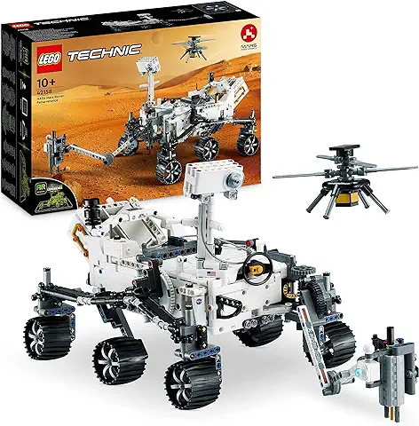 LEGO 42158 Technic NASA Mars Rover Perseverance, Juego del Espacio con Experiencia App AR, Juguete de Construcción Ciencia e Ingeniería de Vehículos, Regalo de Reyes para Niños y Niñas de 10 Años  