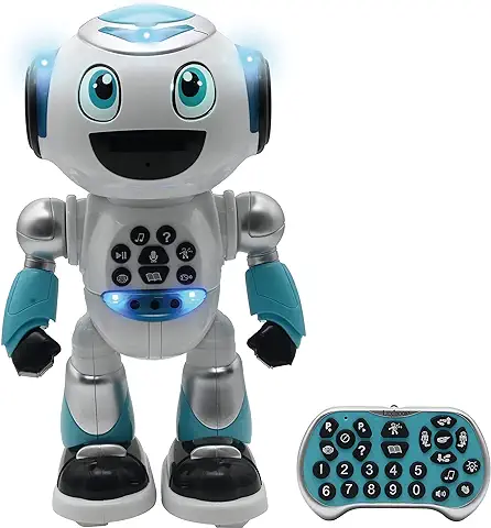 Lexibook - Powerman Advance - Robot Teledirigido, Juguete Interactivo y Educativo para Niños, va, Baila, Reproduce Música, Fabrica y Cuenta Historias, Programable Stem - ROB28DE  