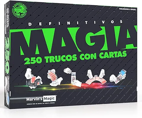Marvin's Magic - 250 Trucos de Cartas Mágicos Definitivos - Juguetes para Niños Cumpleaños - Set de Magia con Trucos de Cartas para Mayores de 8 Años  