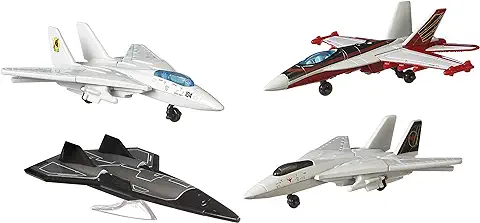Matchbox Top Gun Pack de 4 Aviones de Juguete (Mattel GPF72)  