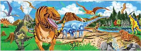 Melissa & Doug 10442 - Rompecabezas de la Tierra de los Dinosaurios para el Piso  