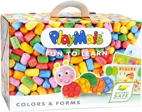 PlayMais Fun TO Learn Colores & Formas Juguete Educativo para Niños y Niñas de 3 Años o más | Kit de Manualidades con 500 Colores, 14 Plantillas + Instrucciones | Creatividad y Motricidad  