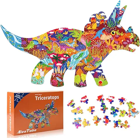 Rompecabezas Niños Dinosaurios, 150 Piezas Juquete de Puzzles Puzzles de Cartón Puzzle Animales Juguete Educativo Infantiles para Niños de 3 4 5 6 7 8 9 Años  