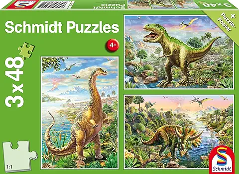 Schmidt Spiele 56202 48pieza(s) Puzzle - Rompecabezas (Jigsaw Puzzle, Dinosaurios, 4 Año(s), 263 mm, 178 mm, Caja)  