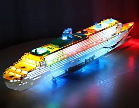 SOWOFA Ocean Liner Barco Barco Cruceros Modelo Juguete kit gran Flash Electrónico Sonido 40 cm Decoración para Bebés Niños Pequeños  