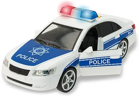 Teorema- Polizia Coche de Policía con Luces y Sonidos en Escala 1:16, Multicolor (65075)  