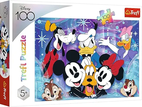 Trefl 100 Elements-Rompecabezas Coloridos, Mickey Mouse, Plutón, Pato Donald, Diversión para Niños a Partir de 5 Años Puzzle, Color, Divertido en el Mundo Disney (16462)  