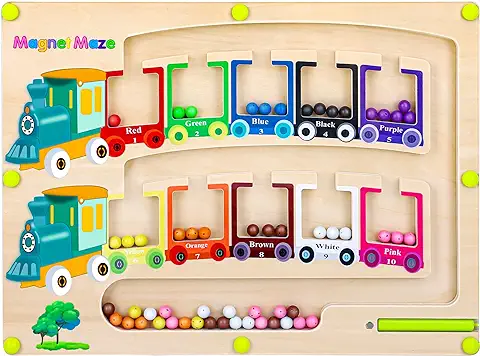 Vindany Juguetes Magnético de Madera Juguetes Educativos Montessori Juego de Combinación de Colores & Clasificación Motricidad Fina Juguetes Niños 3 4 5 6 7 Años Juegos  