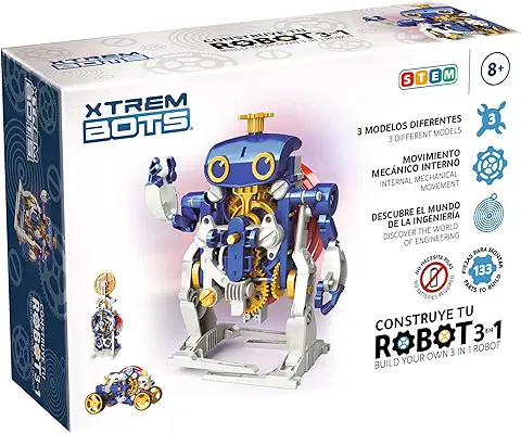 Xtrem Bots - Construir Robot para Montar 3 En 1, Kit Robotica para Niños 8 Años O Más, Robots Juguetes Educativos, Robótica Educativa, Juguete Educativo  