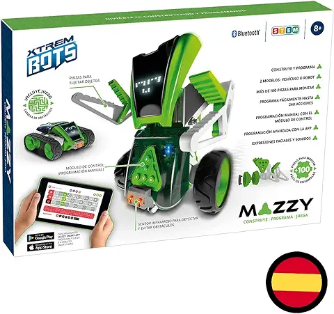Xtrem Bots - Mazzy | Robot Juguete | Robot Programable Y De Construcción | Juguetes Niños 8 Años O Más | Juguetes para Niños De 8, 9, 10, 11 Y 12 Años  
