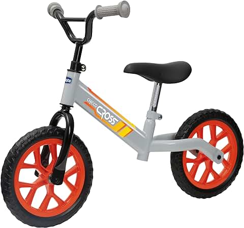 Chicco Bicicleta sin Pedales Balance Bike Cross para Niños de 2 a 5 Años Hasta 25Kg, Bici para Aprender a Mantener el Equilibrio sin Pedales, con Manillar y Sillín Ajustables, para Niños de 2 a 5 Años  