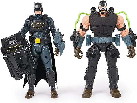 DC Comics, Batman Adventures Battle Pack, Bane and Batman Action Figures Set, 14 Armor Accessories, 12-Inch Super Hero Kids Toy for Boys & Girls  