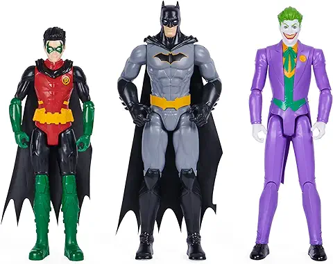 DC Comics, Batman y Robin Contra The Joker, Figuras de Acción de 30 cm, Juguetes para Niños y Niñas a Partir de 3 Años  