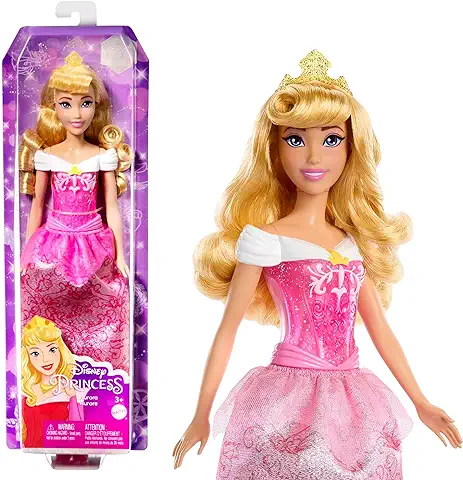 Disney Princess Aurora Muñeca Princesa Película La Bella Durmiente, Juguete +3 Años (Mattel HLW09)  