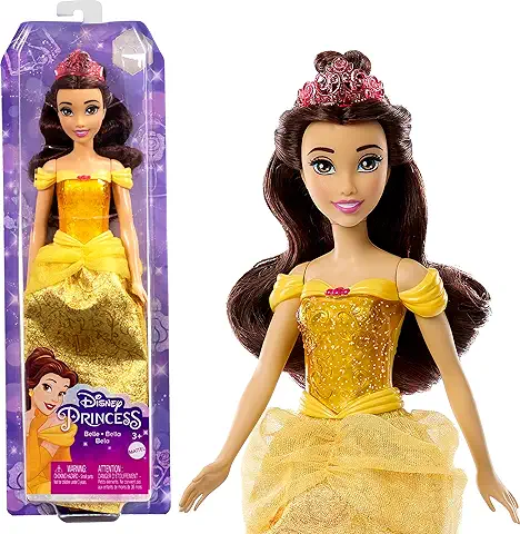 Disney Princess Bella Muñeca Princesa Película La Bella y la Bestia, Juguete +3 Años (Mattel HLW11)  