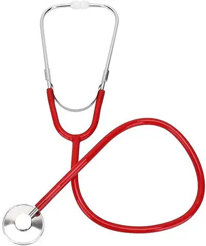 Estetoscopio de una sola Cabeza, Estetoscopio de Aleación de Aluminio Ligero Profesional para Enfermera, Ecoscopio de Detección de Corazón y Pulmón para el Hogar Médico Médico (rojo)  