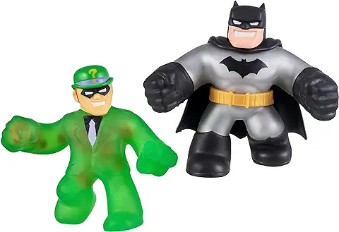 Heroes of Goo Jit Zu DC Versus Pack - 2 Stretchy, Squishy Figures with Super Squishy Batman Versus Super Gooey Riddler, Perfect Christmas / Birthday Present For 4 To 8 Year Olds, Stretchy Tactile Play  