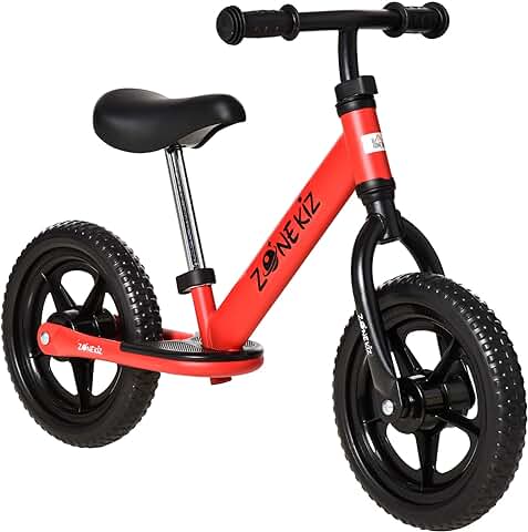 HOMCOM Bicicleta sin Pedales para Niños de +2 Años con Sillín y Manillar Ajustables Bicicleta de Equilibrio Infantil con Estructura de Acero 89x37x55-60 cm  
