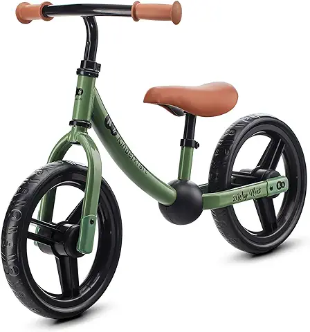 Kinderkraft, 2WAY NEXT Bicicleta sin Pedales, Bicicleta Infantil, Bici Bebe, Cuadro Bajo, Regulable, Sillín Blando, A Partir de 3 Años Hasta 35 kg, Verde  