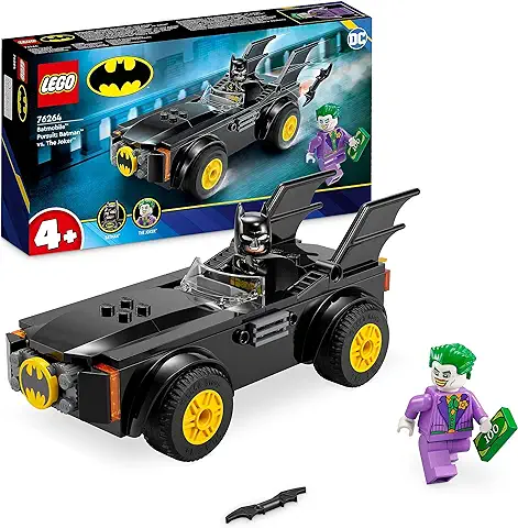 LEGO DC Persecución en el Batmobile: Batman vs. The Joker Coche de Juguete, Set de Súper Héroes para Principiantes con Minifiguras, Juguetes para Niños Pequeños, Niños y Niñas a Partir de 4 Años 76264  
