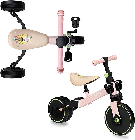 MoMi Loris Bicicleta sin Pedales para Niñas y Niños (Peso Máx. 25 kg), con Pedales Extraíbles, Sillín Regulable en Altura y Ruedas de Plástico Resistentes a los Pinchazos, Cuadro de Metal Ligero  