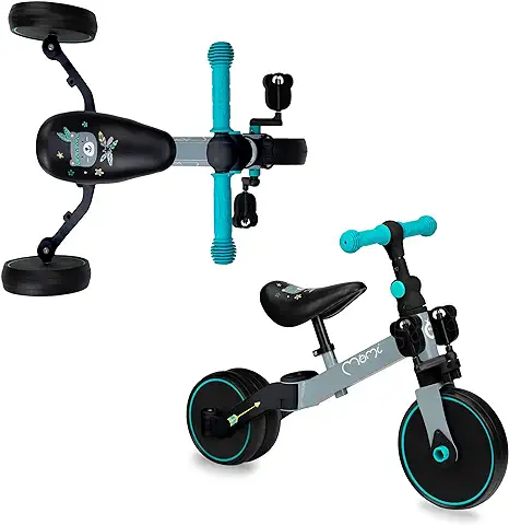 MoMi Loris Bicicleta sin Pedales para Niñas y Niños (Peso Máx. 25 kg), con Pedales Extraíbles, Sillín Regulable en Altura y Ruedas de Plástico Resistentes a los Pinchazos, Cuadro de Metal Ligero  