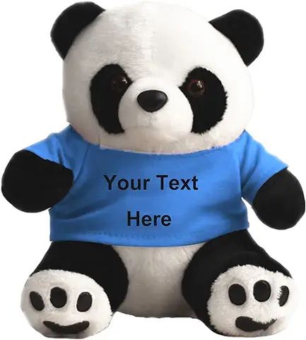 Peluche de Panda Personalizado oso de Panda Personalizado Animal de Peluche con Texto Lindo Muñeco de Aabrazo Suave Regalo para el día de la Madre día de San Valentín Graduación Cumpleaños Navidad  