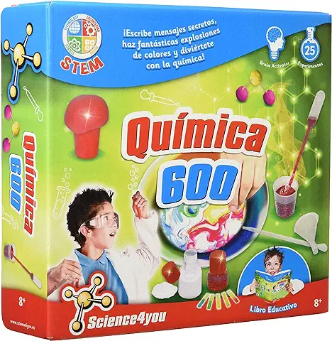 Science4you Quimica 600 - Juguete con Kit Cientifico y Educativo, Juego de Quimica y de Ciencias con Muchos Experimentos para Niños, Regalo para Niño y Niña 8 9 10+ Años  