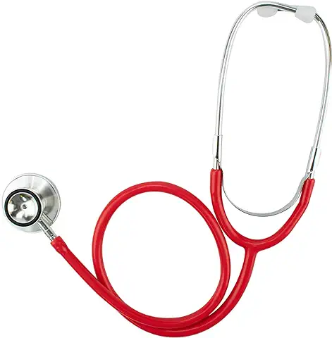 TRIXES Estetoscopio Rojo para Disfraces Doctor Accesorio de Vestuario y Accesorio Educativo con Diafragma y Características de Campana  