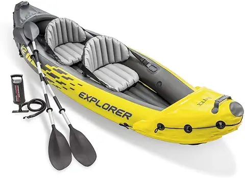 ATAA Kayak Hinchable para Adultos Explorer K2- Kayak Canoa Hinchable para Adultos Explorer K2 Ideal para 2 Personas  